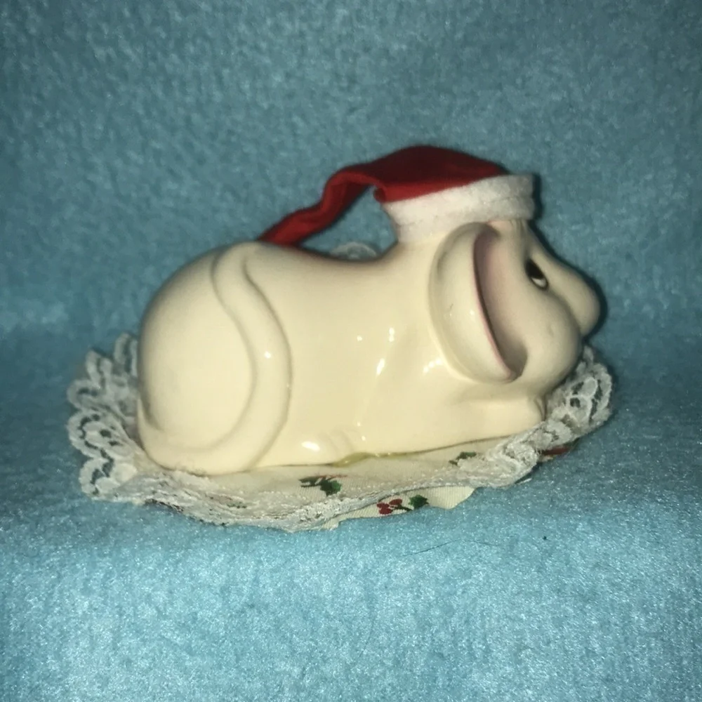 SANTA MOUSE on pillow vintage decoration by Santa’s Design 1993